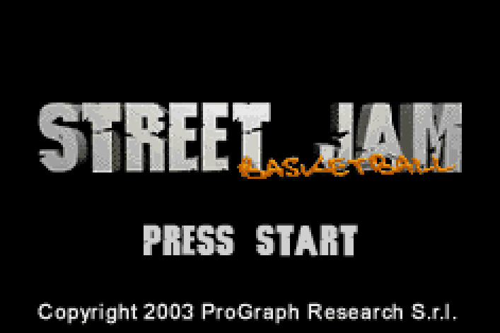 Street Jam Basketball Title Screen